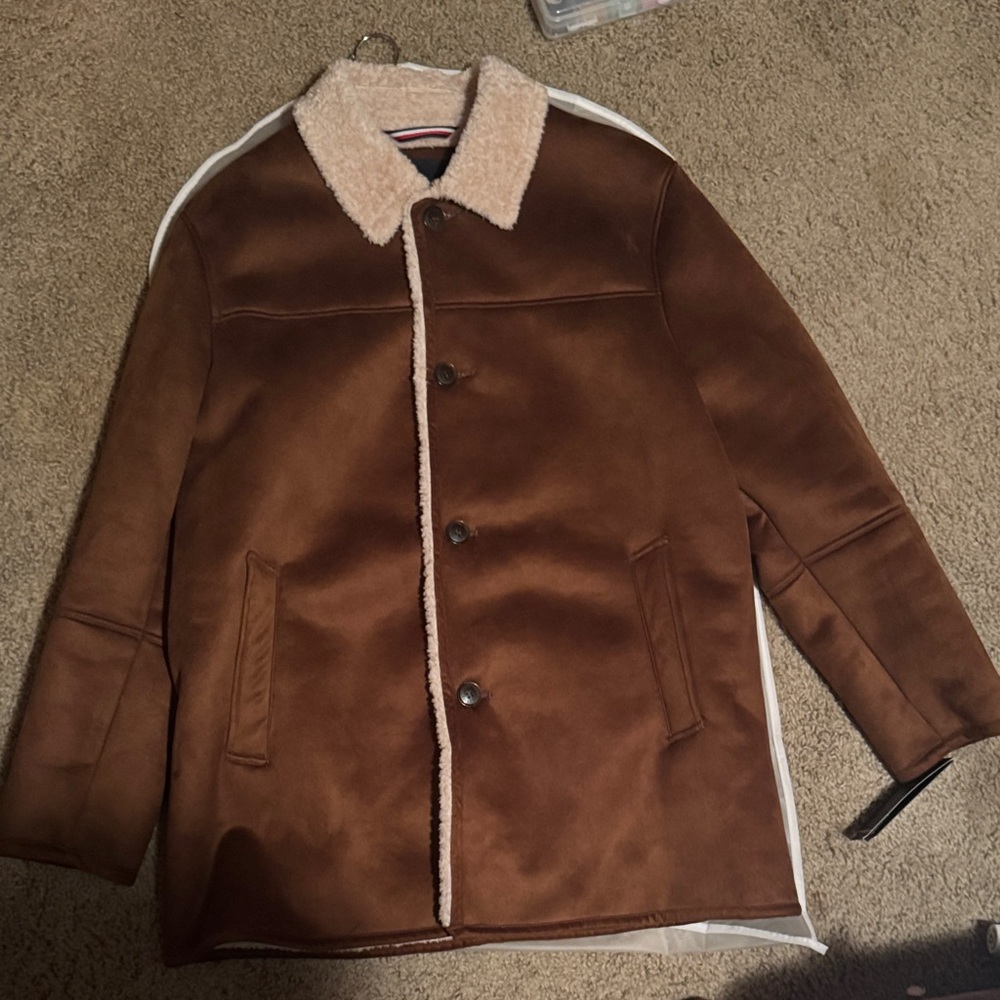 Men's Tommy Hilfiger Brown Shearling Jacket